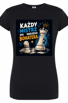 "Każdy mistrz ma swojego bohatera" - Koszulka Premium damska - Rozmiar 2XL